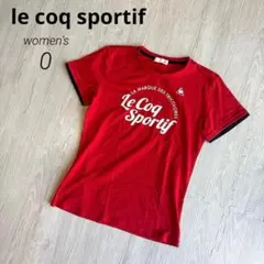 【ルコックスポルティフ】半袖Tシャツ 0 レッド サークルロゴ スポーツ 美品のサムネイル