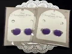 スリーコインズ ぬいサングラス 紫