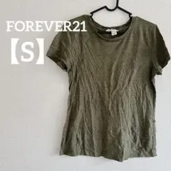 FOREVER21半袖Tシャツ 【S 】濃いめの緑　オリーブグリーン　シンプル