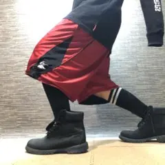 Nike ショートパンツ　バスケ　リバーシブル　メッシュ　光沢　Y2K