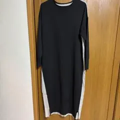 [新品]KEYUCA 2WAY配色ニットワンピース　ブラック✖️グレー