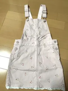 ☆H&M花柄　デニムジャンバースカート☆130センチ