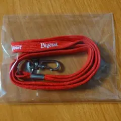 【未使用】東方神起　ネックストラップ　赤色　Bigeast　ビギスト