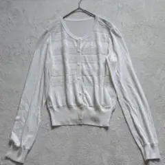 フォクシー カーディガン ホワイト 40 ニット 羽織り きれいめ