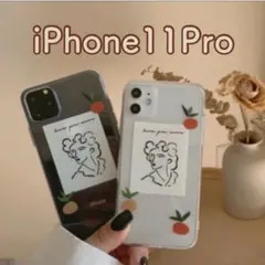 ［iPhone11Pro］マンダリンアート スマホケース韓国 透明 クリアのサムネイル