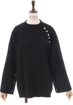 axes femme ブラック 長袖ニット