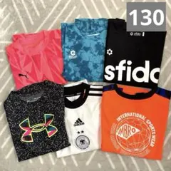 小学生サッカー　フットサル　練習着おまとめ　半袖プラクティスシャツ　サイズ130