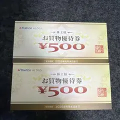 ヤマダ電機YAMADA お買物優待券 500円×2