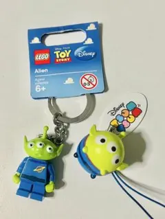 【限定セット】LEGO ＆ ツムツム エイリアン キーホルダー ストラップ 2点