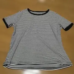白黒ストライプ 半袖Tシャツ