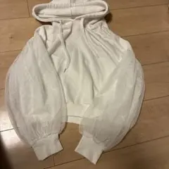 BROWNY ホワイト パーカー フード付き　美品