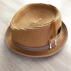 超美品【TAKEO KIKUCHI】 タケオキクチ ストロー素材 中折れ ハット