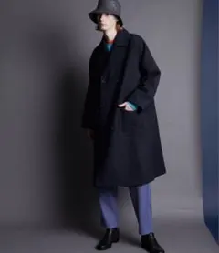 【ENDER PRODUCTS】オーバーサイズメルトンダブルブレスト コート