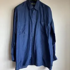 ROBERT STOCK ロバートストックピュアシルク100%シャツブルーL