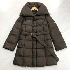 ウィークエンドマックスマーラ ダウンコート 裏地総柄 ベルト ロゴワッペン