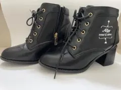 ALGY レースアップブーツ ブラック 22.0cmのサムネイル