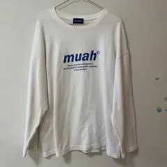 muahmuah ホワイト ロングスリーブTシャツ スリーサイズのサムネイル