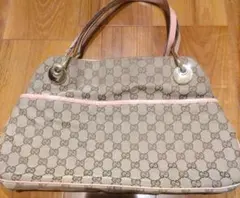 GUCCI GGキャンバス柄ハンドバッグ