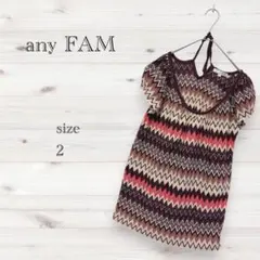any FAM ジグザグ柄 半袖チュニック サイズ2