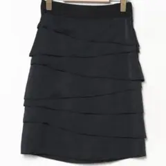 ⭐️本日24時迄 UNTITLED フリルスカート ブラック M 膝丈