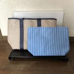 保冷ポーチ付き ジュート風トートバッグ