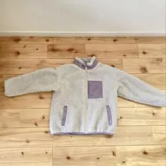 devirock ジップアップジャケット 130cm ホワイト/パープル