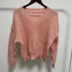 SHEIN ピンク Vネック ニットセーター L