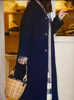 【セール】SUNNY CLOUDS サニークラウズ 縮絨キルトコート　ネイビー