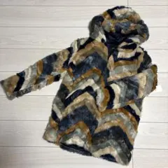 FOREVER 21 マルチカラーファーコート M