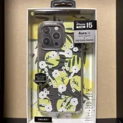 iPhone15 ProMaxケース MagSafe対応 耐衝撃 クリア 花柄