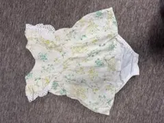 花柄フリルロンパース 80 アプレレクール　マシェリ　イエロー