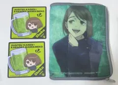 呪術廻戦 休憩 ダブルビジュアルポーチ まねきねこ コースター 家入硝子