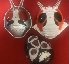 推しキャラお面！この価格でお届けします！ 仮面ライダー／１号V３ショッカーの３枚
