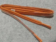帯締め　平 正絹　オレンジ色　シンプル　未使用美品