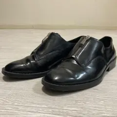 ザラ ZARA ジップローファー 黒 エナメル トラファルック TRF 37のサムネイル