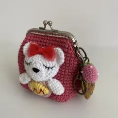 ハンドメイドがま口ポーチ