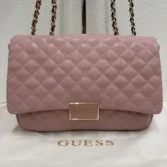 332 GUESS guess ゲス 3way チェーンバッグ　ピンク　キルト