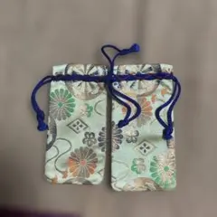 花柄刺繍の印鑑ケース2個セット