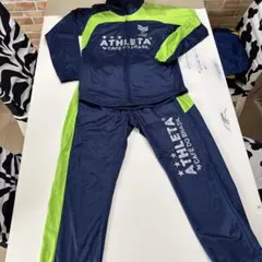 ATHLETA ジャージ ネイビー/ライム キッズ