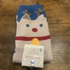 トナカイ柄 キッズソックス 16cm-18cm