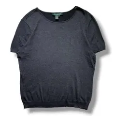 【F2376】 RALPH LAUREN　シルクニット　半袖Ｔシャツ　サイズMのサムネイル
