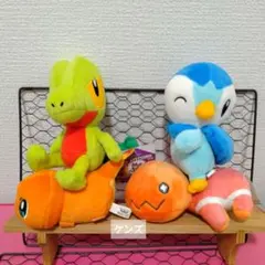 포켓몬 キモリ ・ 파이리 ・ 팽도리 ・ナックラーぬいぐるみマスコット