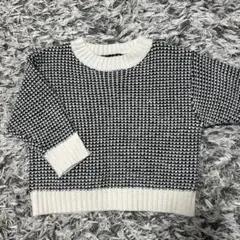 ニットセーター 90サイズ ブラック・ホワイト