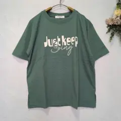 サマンサモスモスブルー 【接触冷感】ロゴプリントTシャツ　グリーンのサムネイル