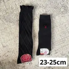 新品未使用　プレイボーイ　ハイソックス　黒　制服　靴下　膝下　PLAYBOY