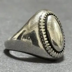 ヴィンテージ オーバル シルバー リング 925 刻印あり メキシカンジュエリー