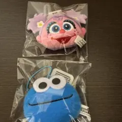 セサミストリート　アビー　クッキーモンスター　プチぬいぐるみ　2点