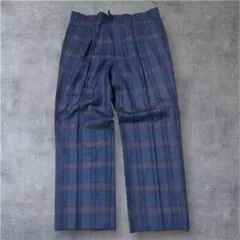 80s~90s ワイドチェックパンツ vintage - メルカリ