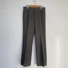 【セシオセラ】ヘリンボーン　スラックス　パンツ　センタープレス【38】ウール混