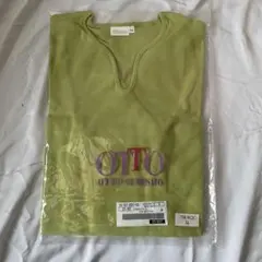 新品 OTTO ライムグリーン Vネック コットンTシャツ LL